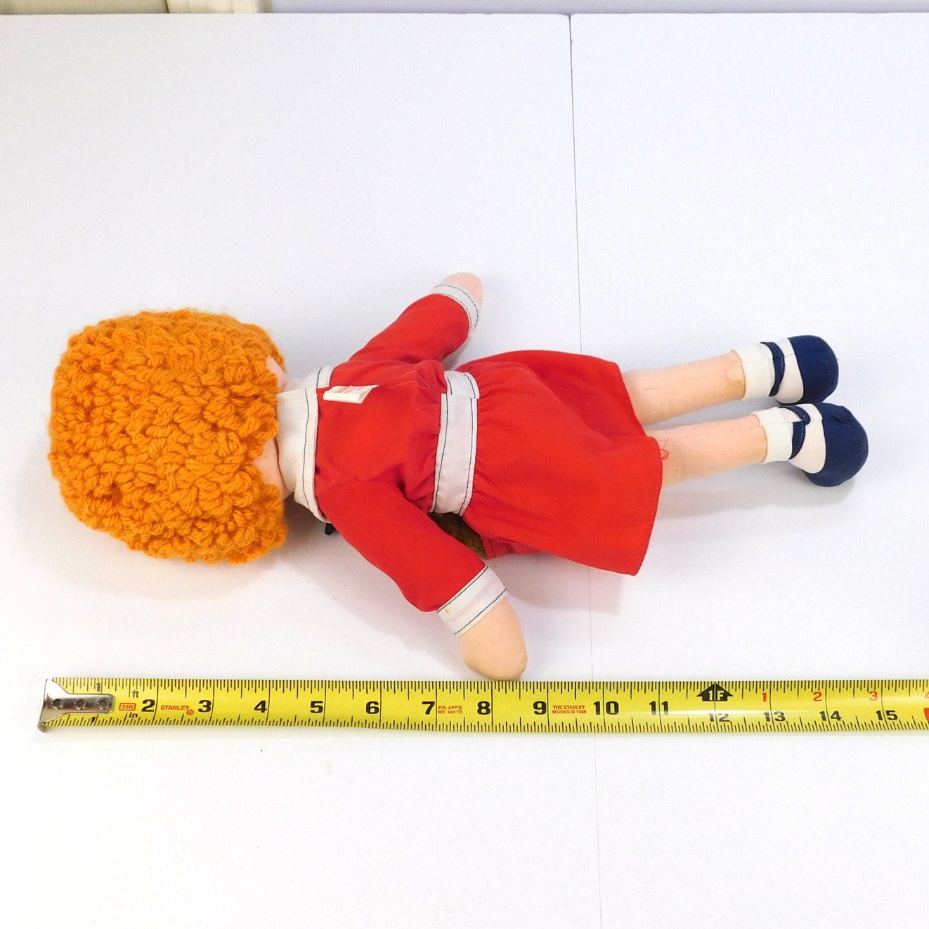 Vintage 1977 Knickerbocker Little Orphan Annie 15" Rag Doll w/ Sandy Dog