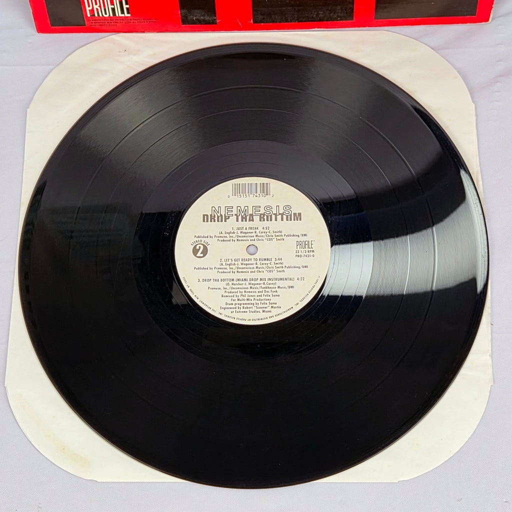 Nemesis Drop Tha Bottom Vinyl Record Promo Single 12" Profile PRO-7431-0DJ 1995