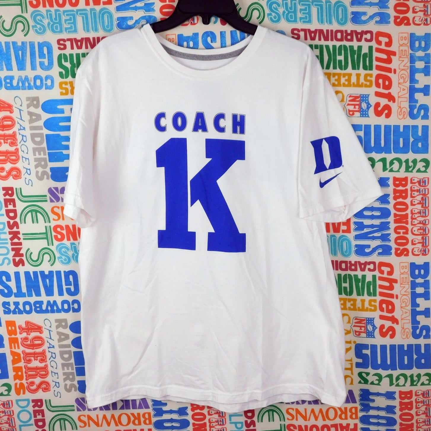 Nike Duke University Coach K 1000 Wins T Shirt - Size XL