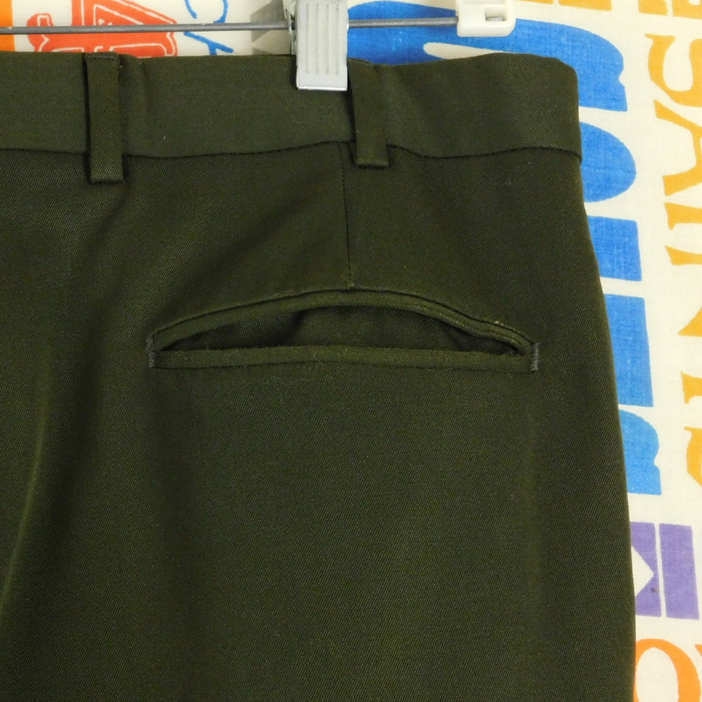 Nordstrom Mens 34R 100% Wool Pleated Cuffed Dress Pants Trousers Green