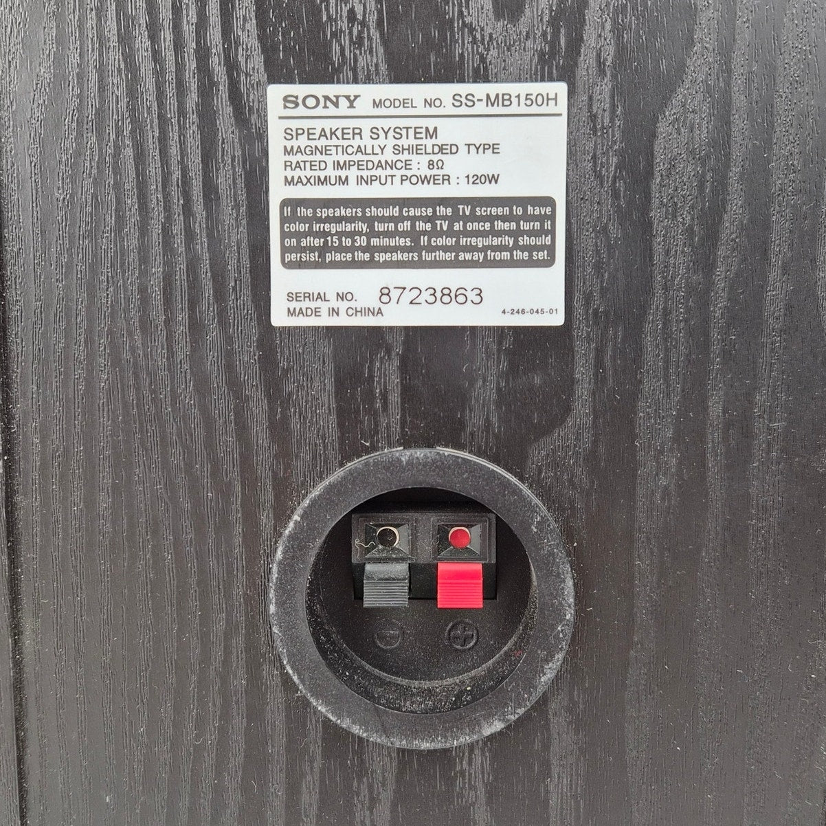 Sony SS-MB150H Bookshelf Speakers Pair Tested Working 120W 8 Ohms 10x7x7