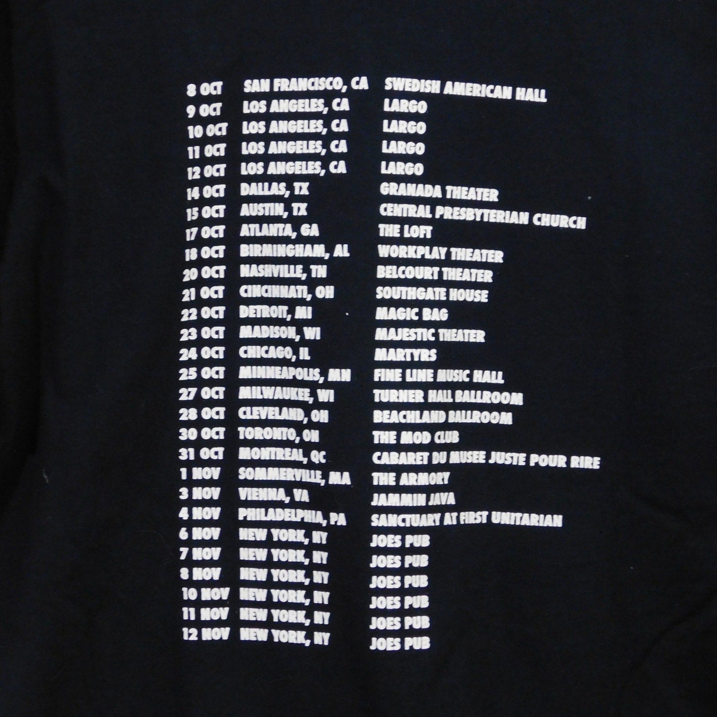 Travis Band Autographed T Shirt - Size M
