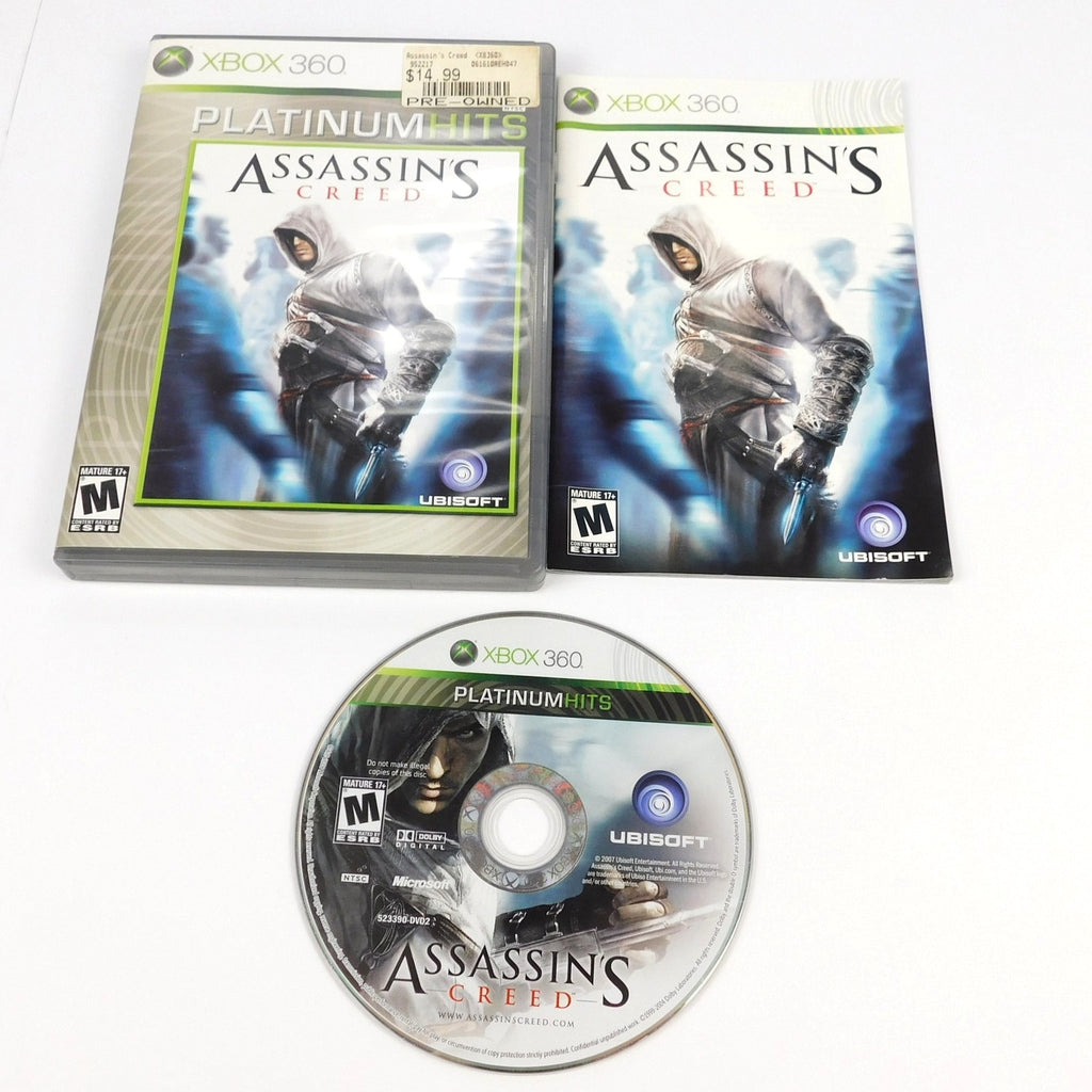Assasins Creed 1 Xbox 360 Complete CIB Tested Working Platinum Hits