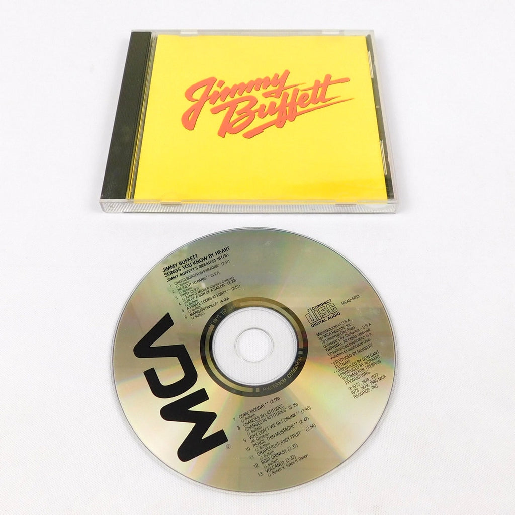 Jimmy Buffett Songs You Know By Heart Greatest Hits CD 1985 MCAD-5633