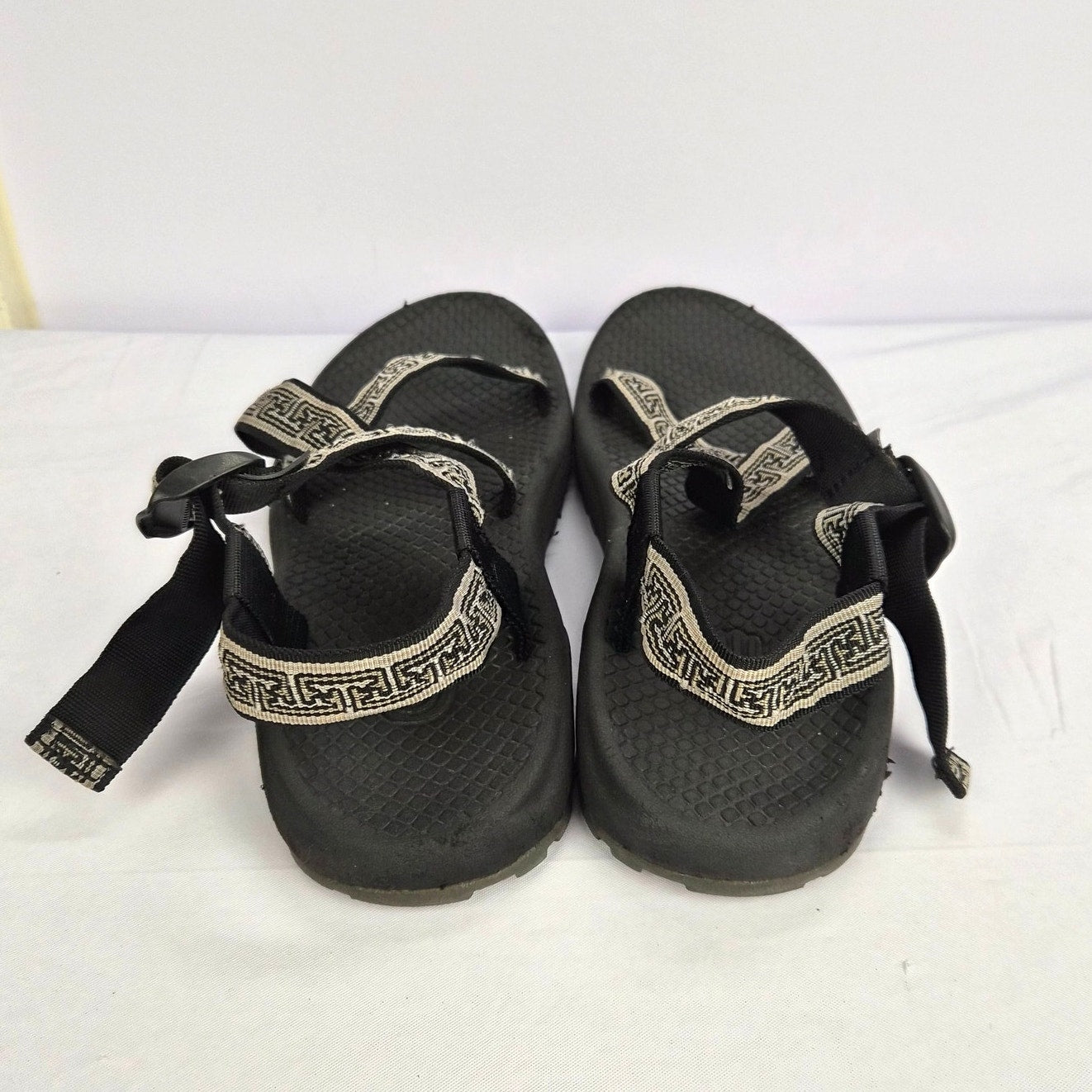 Vintage 1990s Teva Hiking River Sandals Size Men's 10 F10003C Greek Key Straps